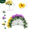 12 Bundles Artificial Flowers Outdoor UV Resistant Artificial Silk Pansies Faux Plastic Flower in Bulk Fake Outdoor Plants(12, Yellow, White, Purple)